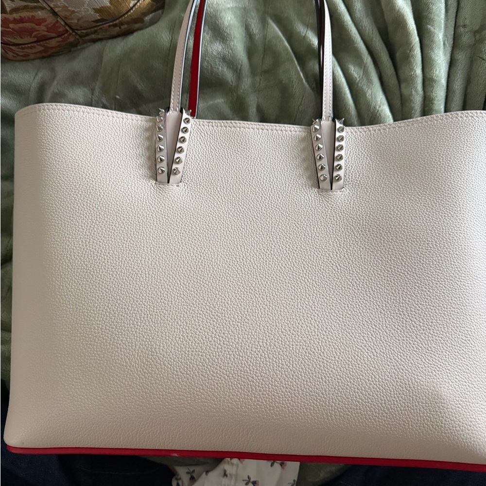 Christian Louboutin Cream Tote Bag